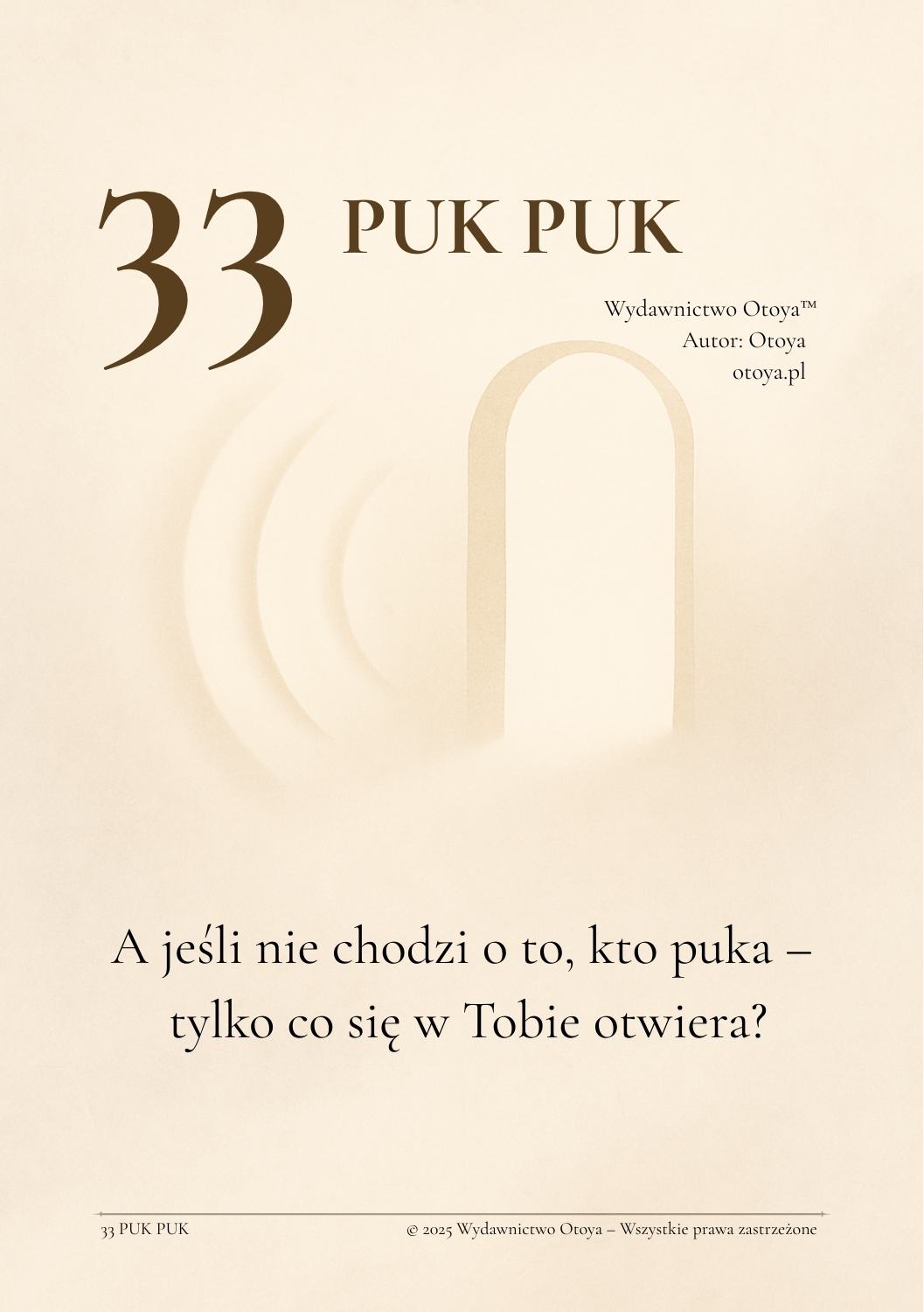 Okładka 33 Puk, Puk - seria krótkich tekstów emocjonalnych