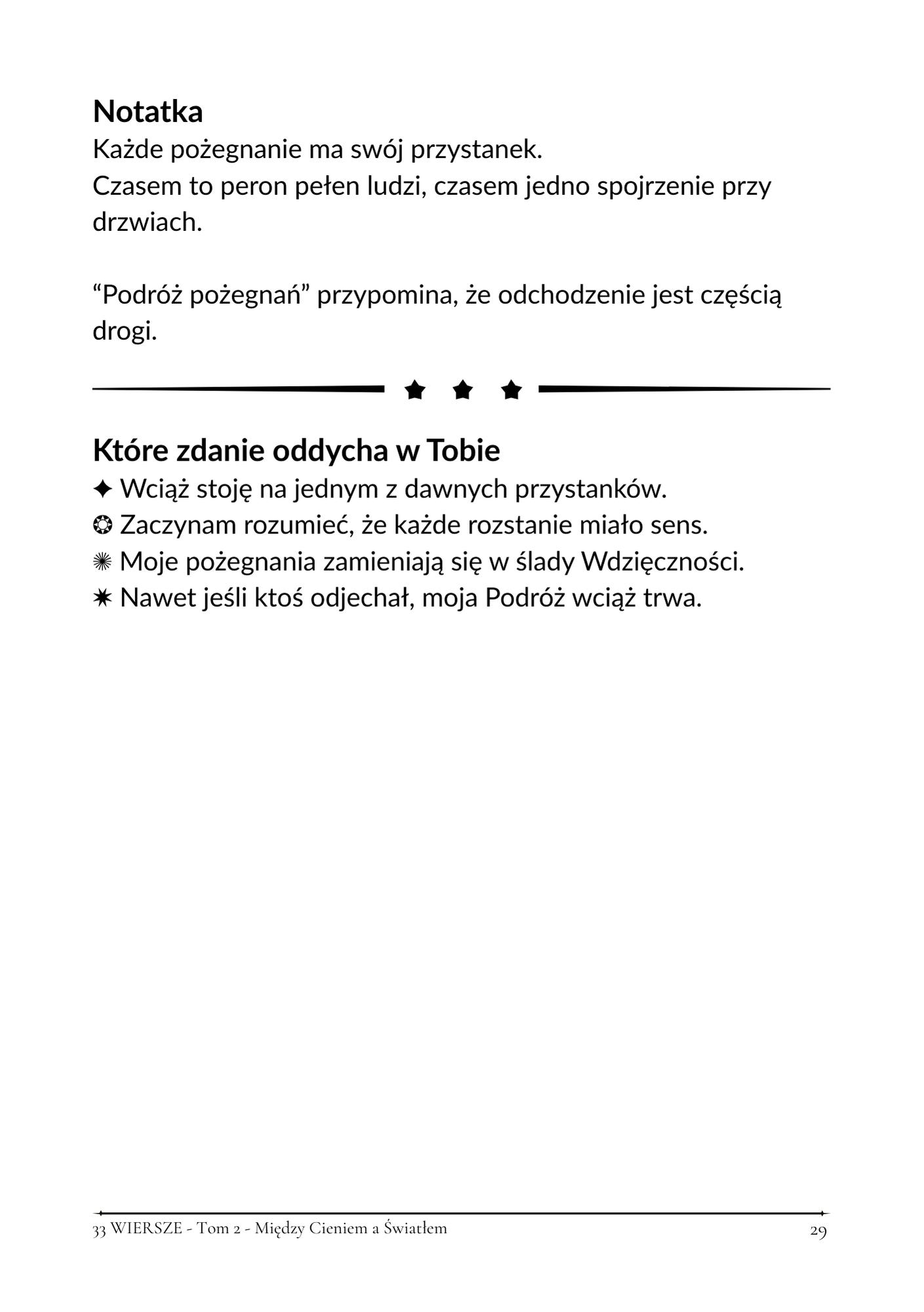 33 Wiersze - Tom 2 - Między Cieniem a Światłem - obrazek 5