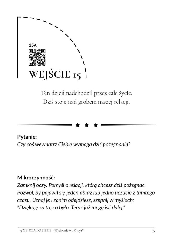 33 Wejścia do siebie - przykład narzędzia do refleksji
